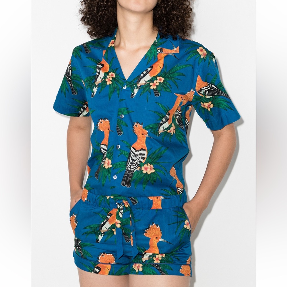 Desmond & Dempsey Margarita Print Short Pyjama Set